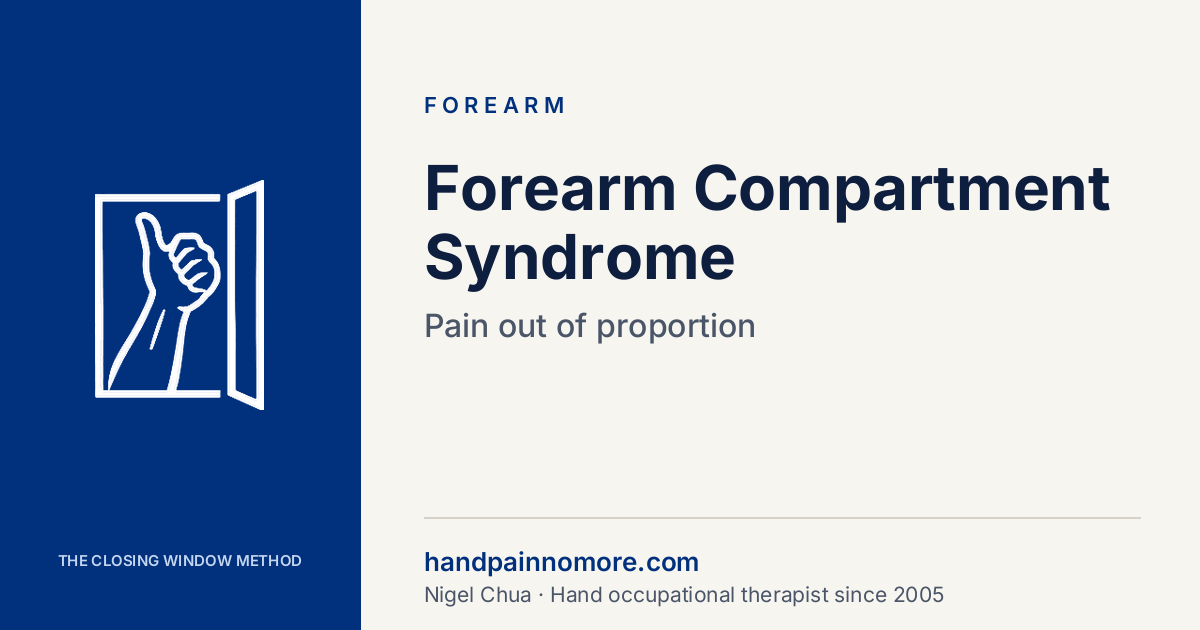Forearm Compartment Syndrome: Pain Out of Proportion