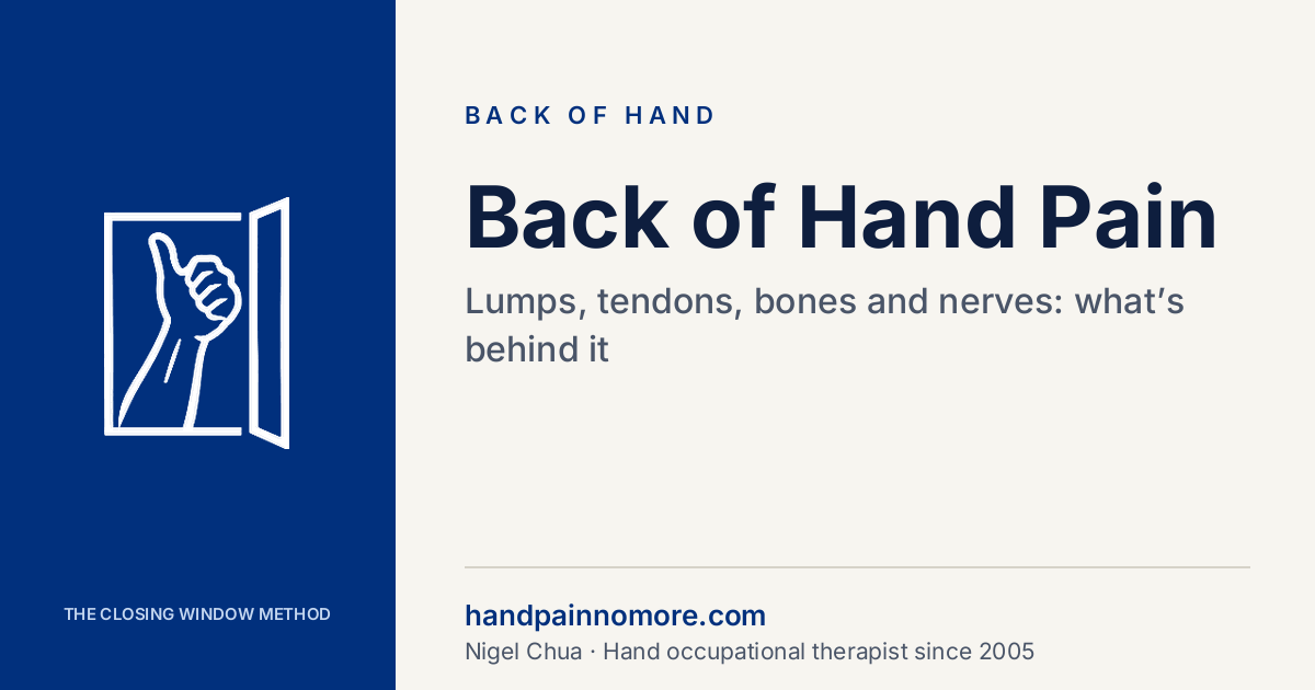 Back of hand pain: common causes on the top of the hand