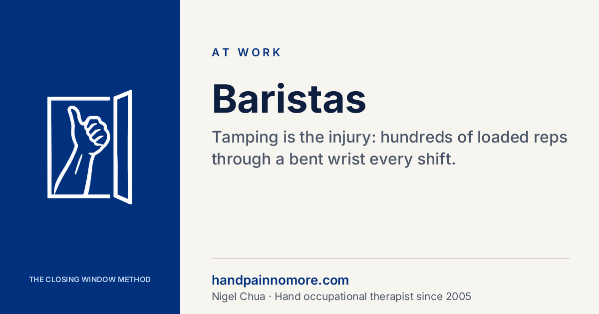 Baristas: Wrist Pain from Tamping and Bar Work