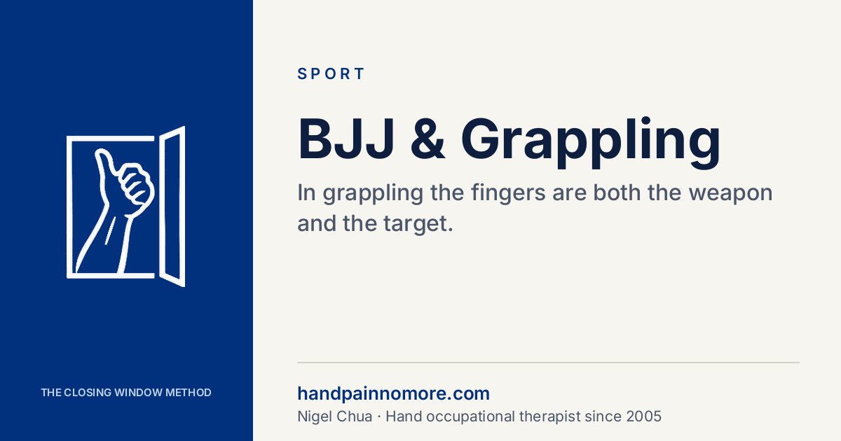 BJJ and Grappling: Finger, Hand and Elbow Injuries