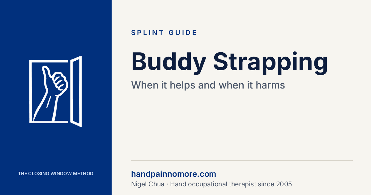 Buddy Strapping: When It Helps and When It Harms