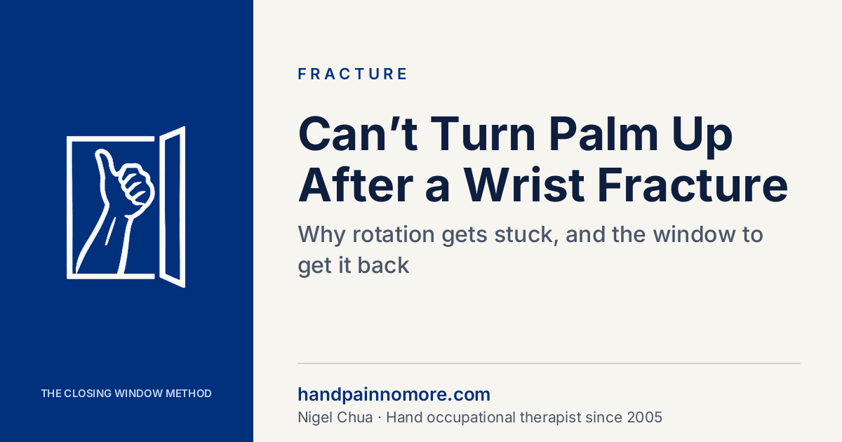 Can’t Turn Palm Up After a Wrist Fracture