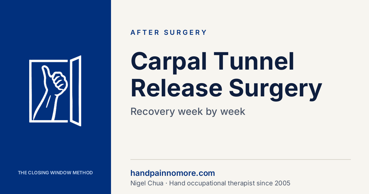 Carpal Tunnel Release Surgery: Recovery Week by Week