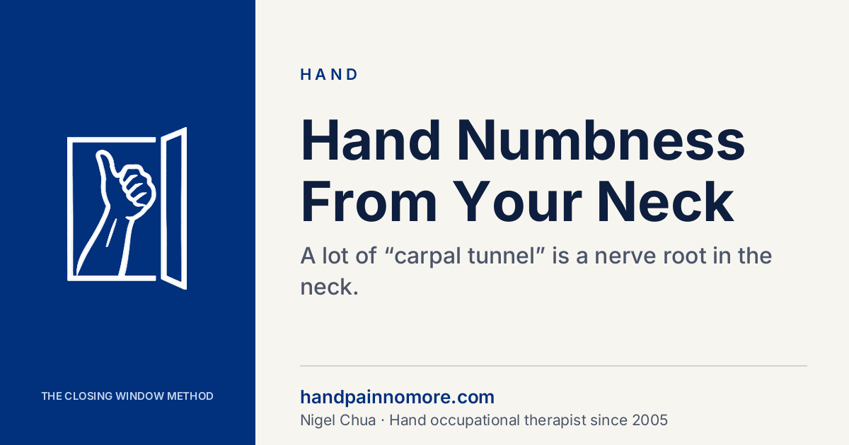 Hand Numbness From Your Neck: Cervical Radiculopathy