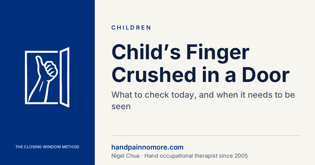 Child’s Finger Crushed in a Door: What to Do