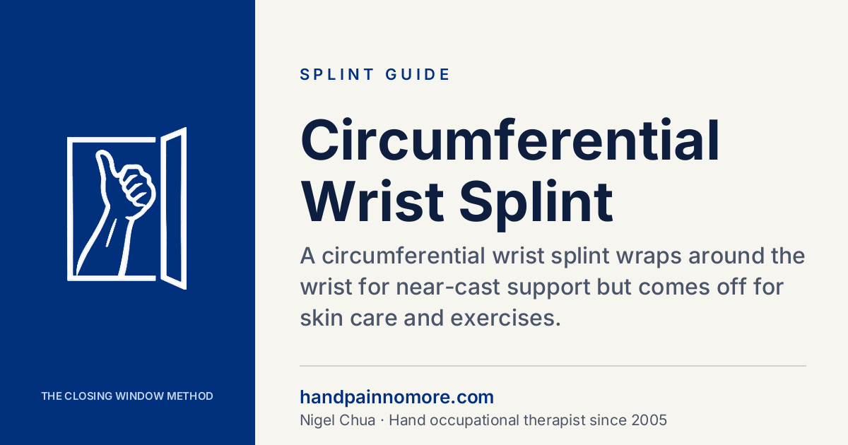 Circumferential Wrist Splint After a Fracture