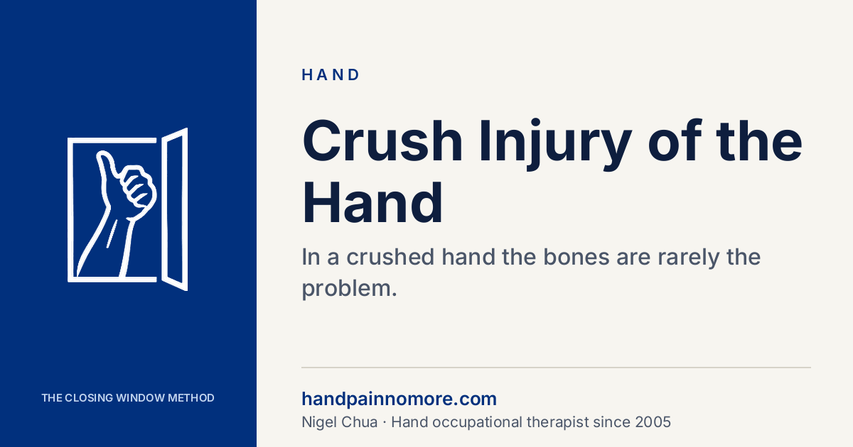 Crush Injury of the Hand: What Matters More Than X-Ray