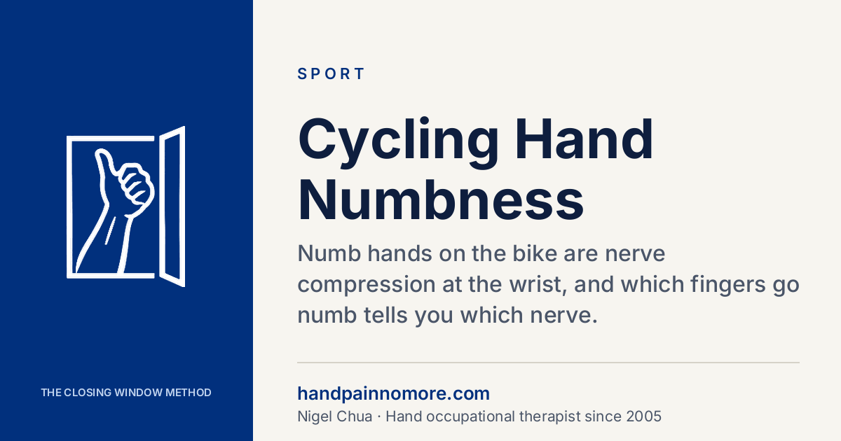 Cycling Hand Numbness: Handlebar Palsy and How to Stop It