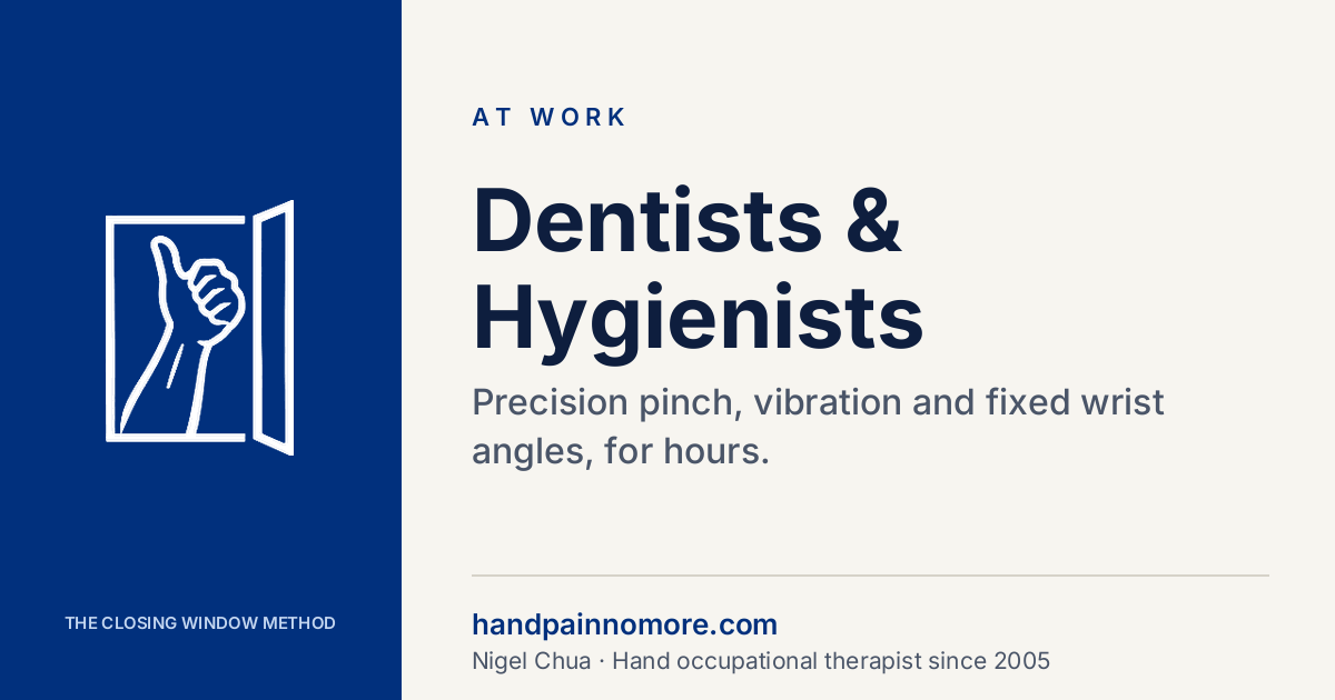 Dentists and Hygienists: Hand, Thumb and Wrist Pain