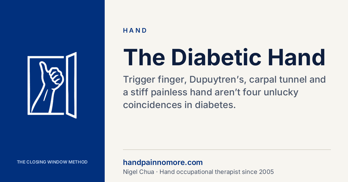 The Diabetic Hand: Why It’s Four Problems With One Cause