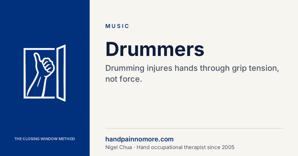 Drummers: Grip, Wrist and Forearm Problems