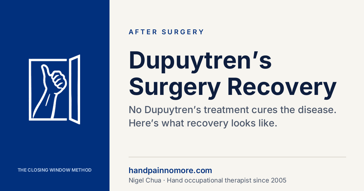 Dupuytren’s Surgery Recovery: Needle vs Open