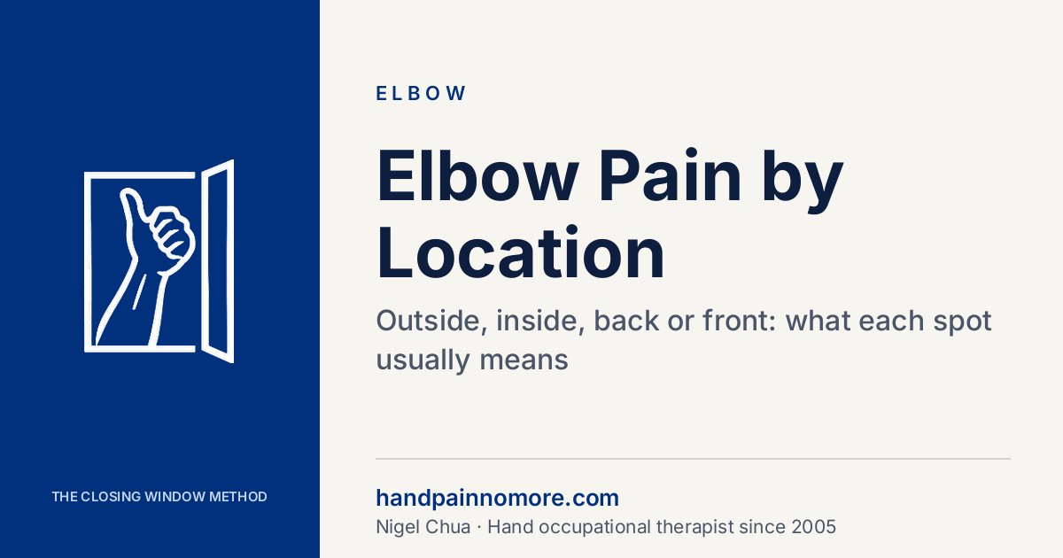 Elbow pain by location: outside, inside, back and front of the elbow explained