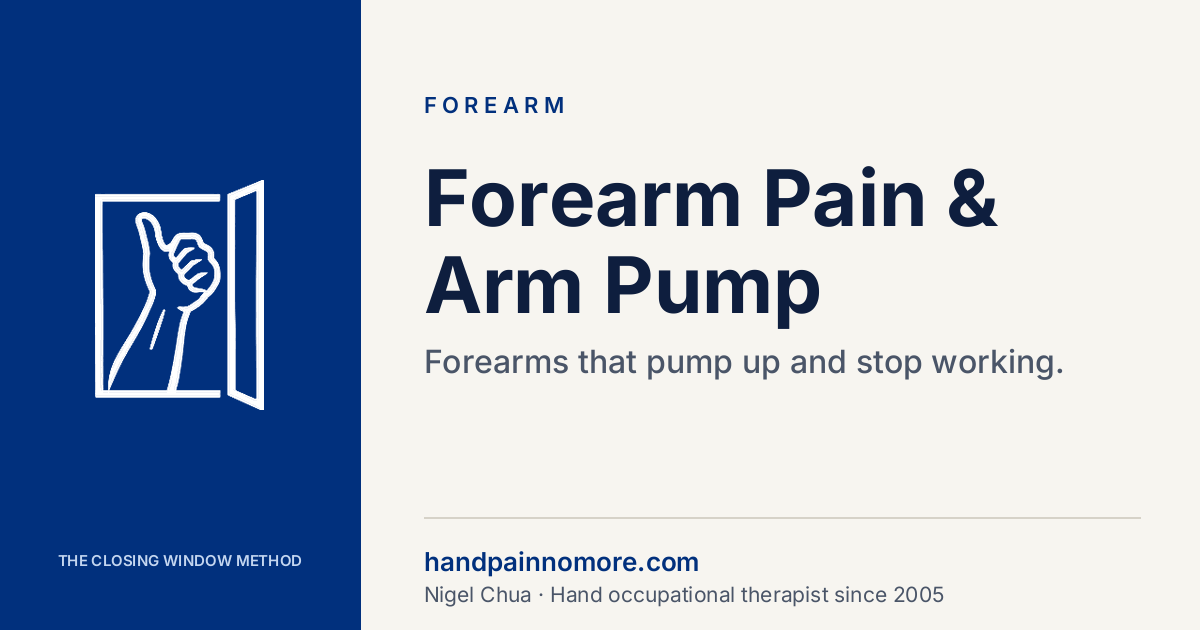 Forearm Pain and Arm Pump: When the Timing Is the Diagnosis