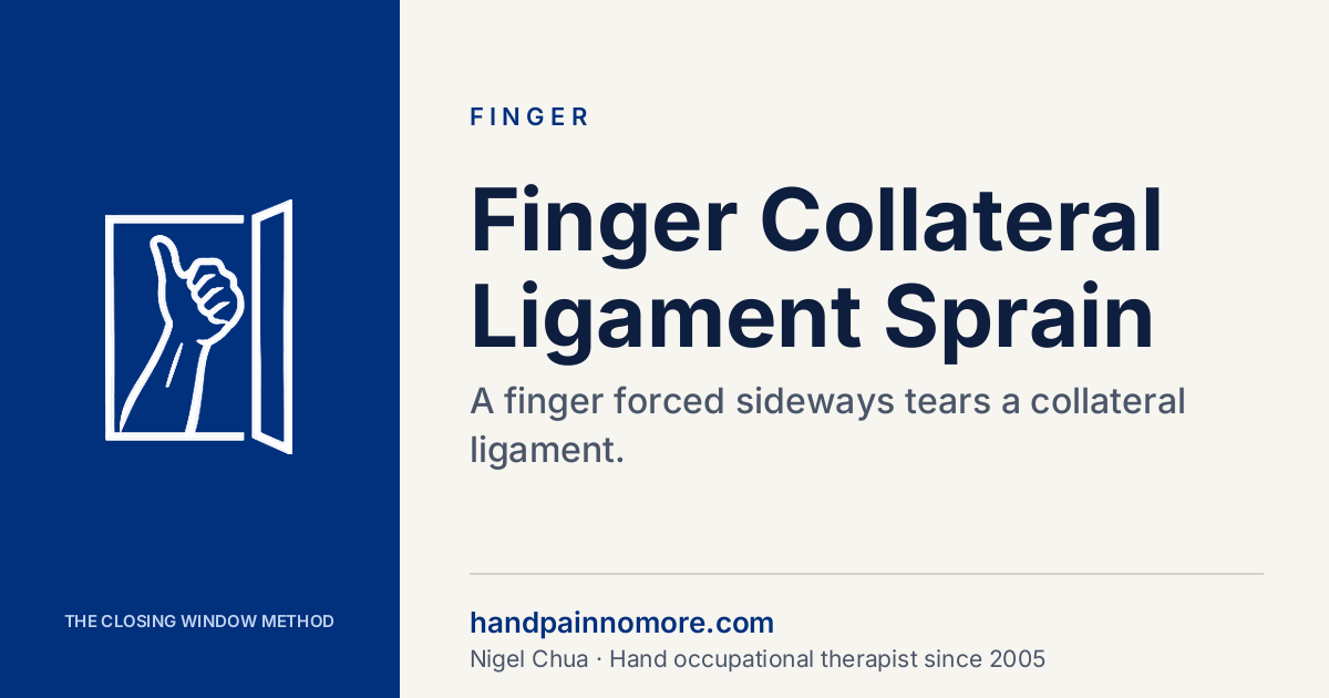 Finger Collateral Ligament Sprain: The Sideways Injury