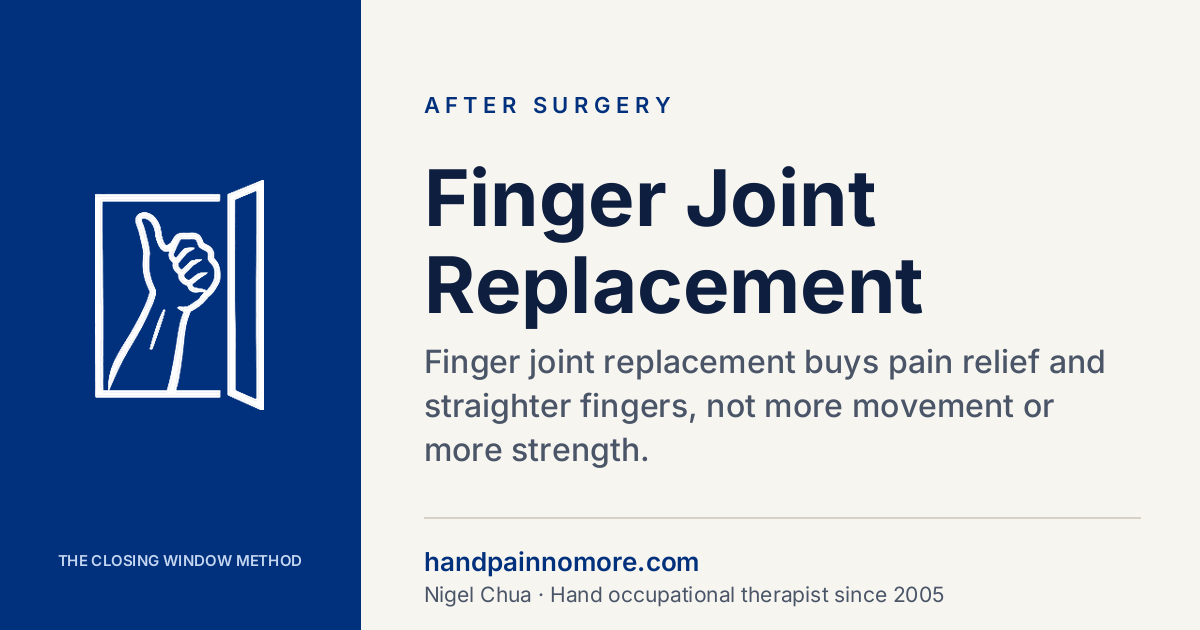 Finger Joint Replacement: What It Gives and What It Doesn’t