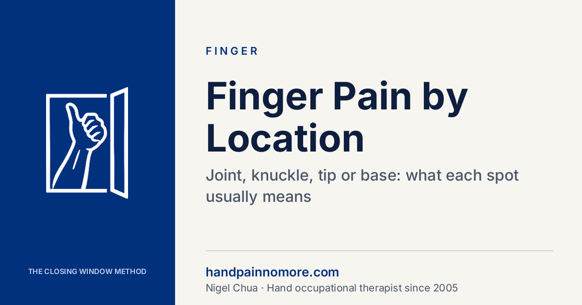 Finger pain by location: what pain in each finger joint usually means