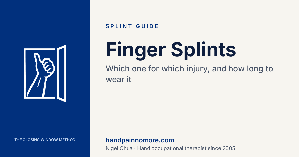 Finger splints: which type for which finger injury and how long to wear it