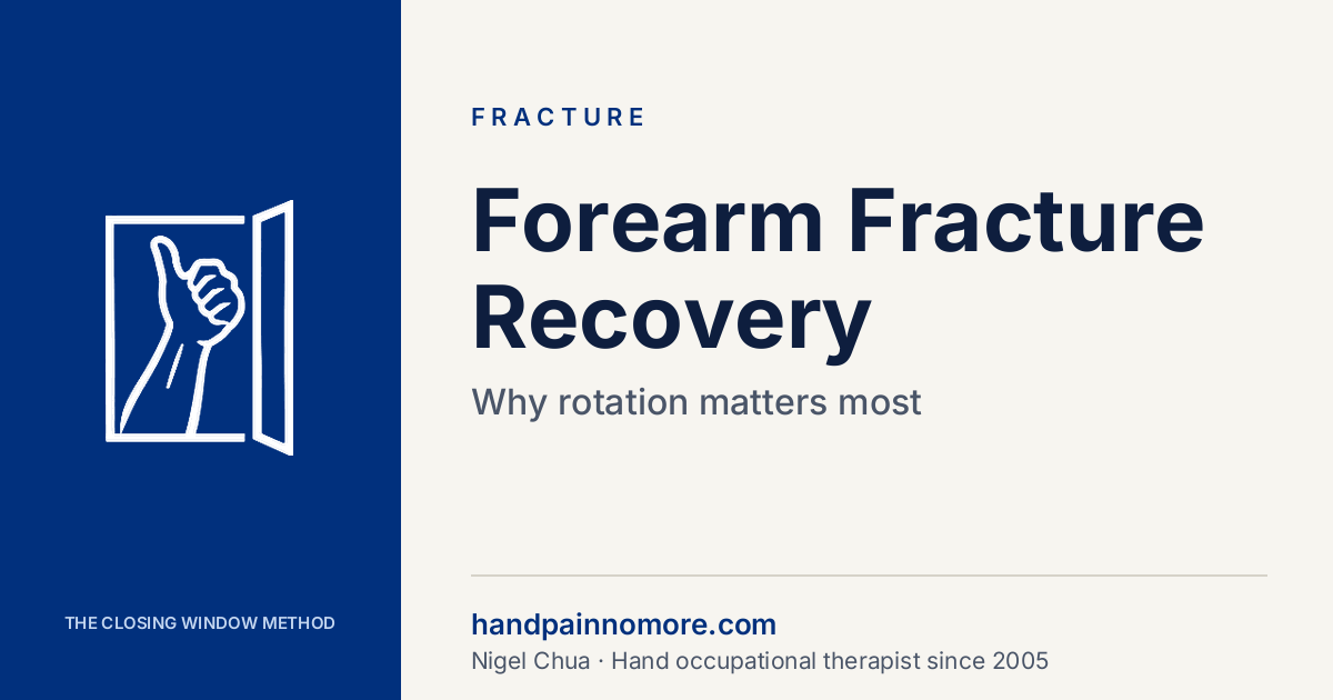 Forearm Fracture Recovery: Why Rotation Matters Most