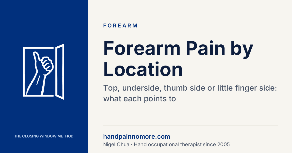 Forearm pain by location: what pain in each part of the forearm usually means