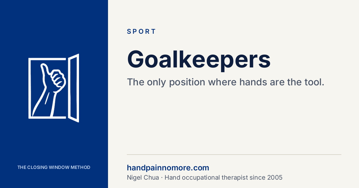 Goalkeepers: Finger, Thumb and Hand Injuries