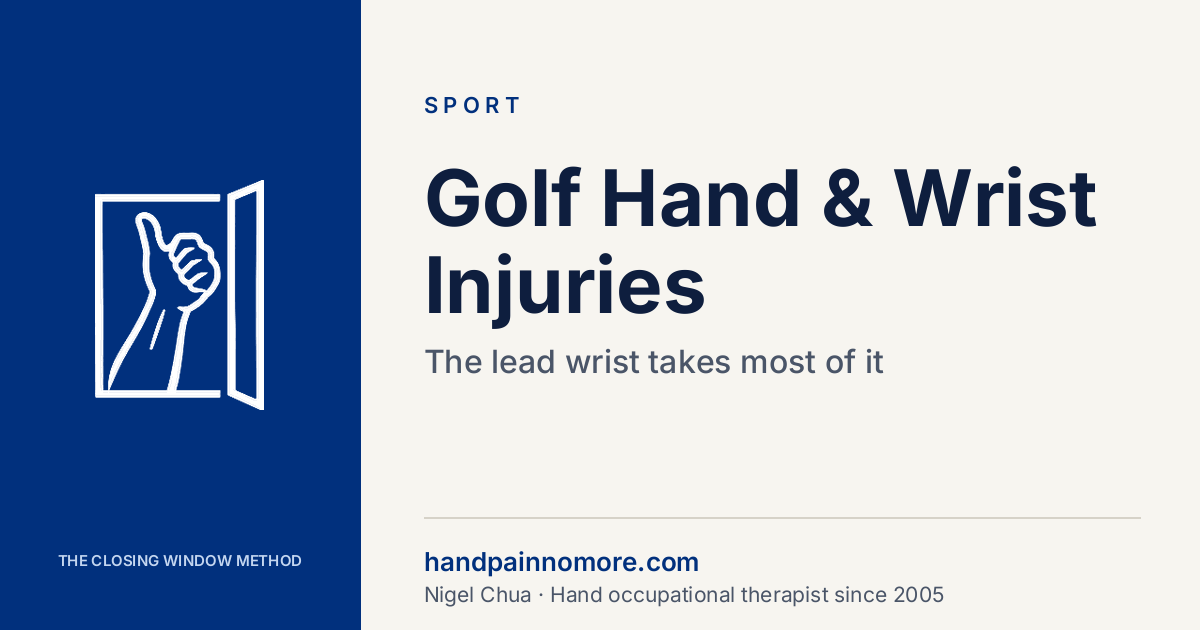 Golf Hand, Wrist and Elbow Injuries: The Lead Wrist