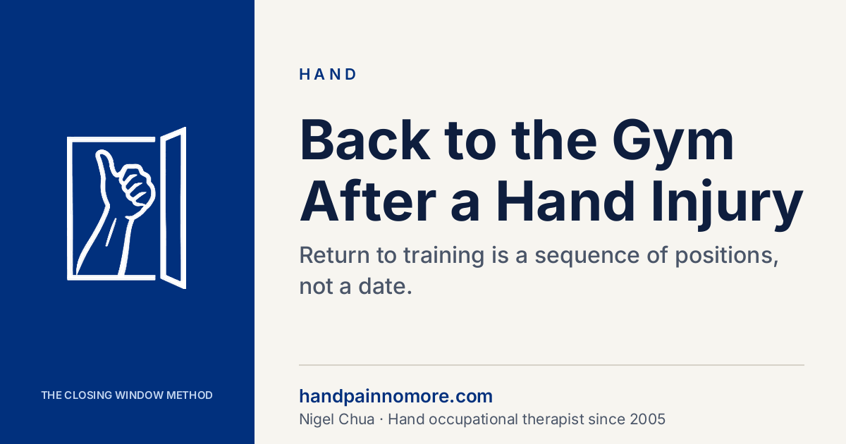 Back to the Gym After a Hand Injury