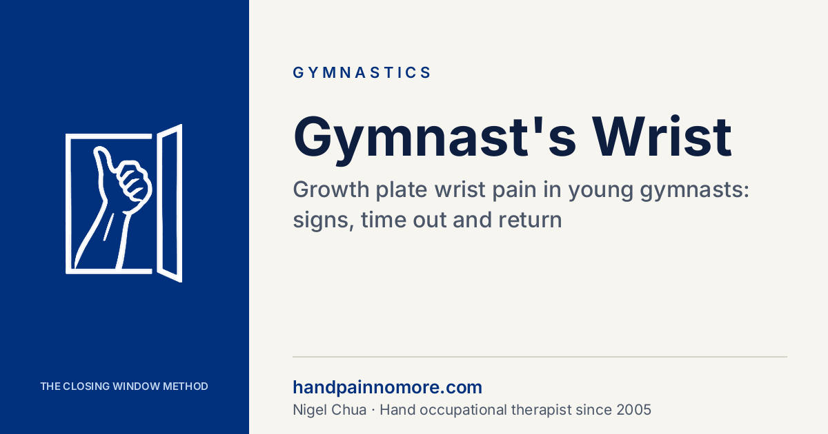 Gymnast’s Wrist: Growth Plate Wrist Pain in Young Gymnasts