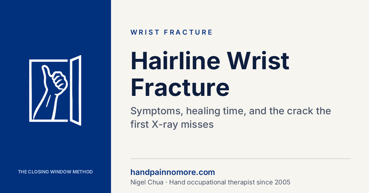 Hairline Fracture in the Wrist: Symptoms, Healing Time and Treatment