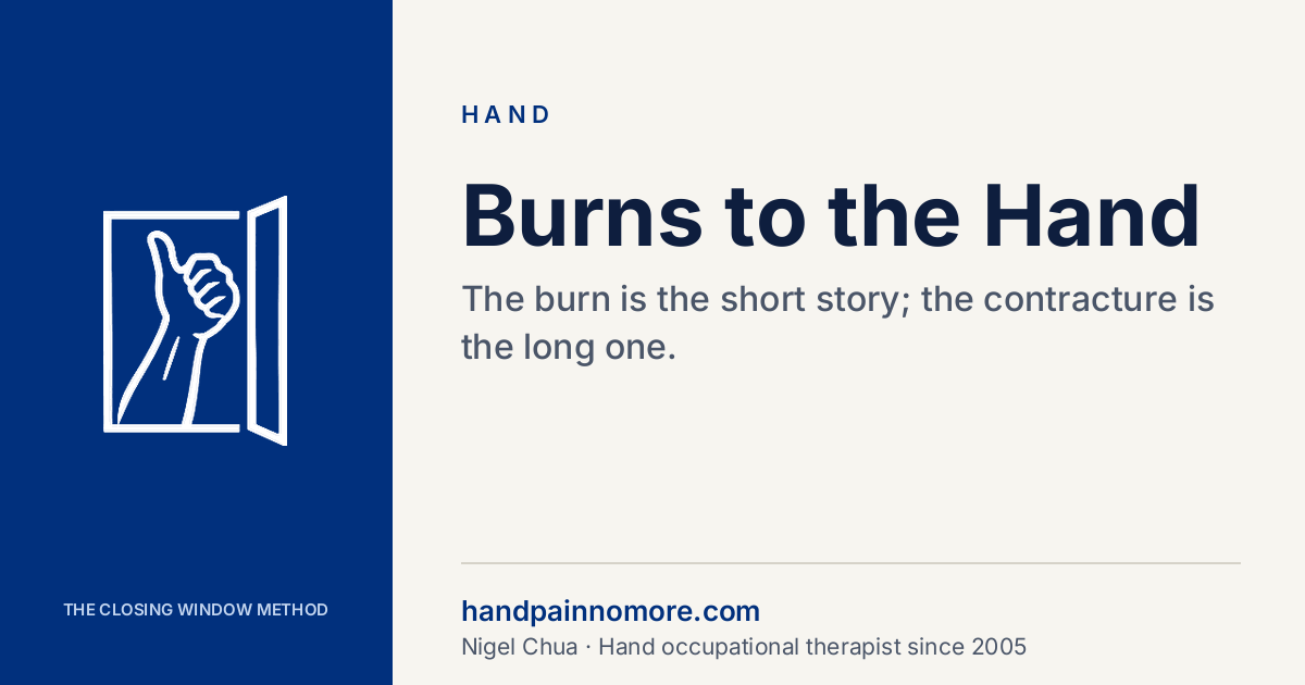 Burns to the Hand: The Scar Is the Injury That Lasts