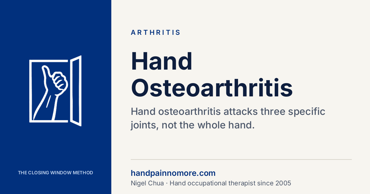 Hand Osteoarthritis: Which Joints, and What Helps