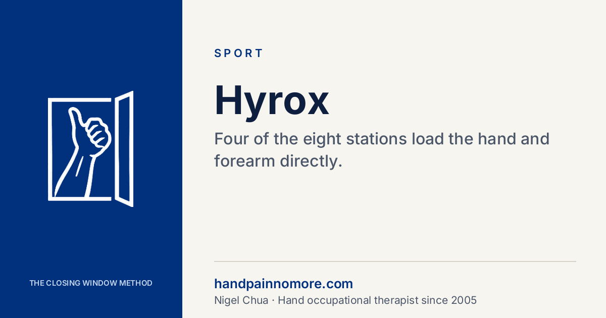 Hyrox: Hand, Wrist and Forearm Injuries