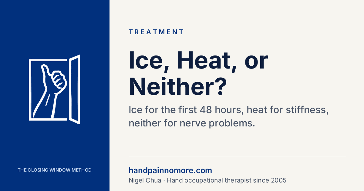 Ice, Heat, or Neither? A Straight Answer for Hand Pain