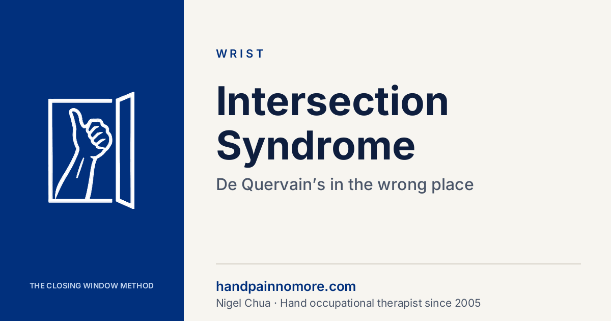 Intersection Syndrome: De Quervain’s in the Wrong Place