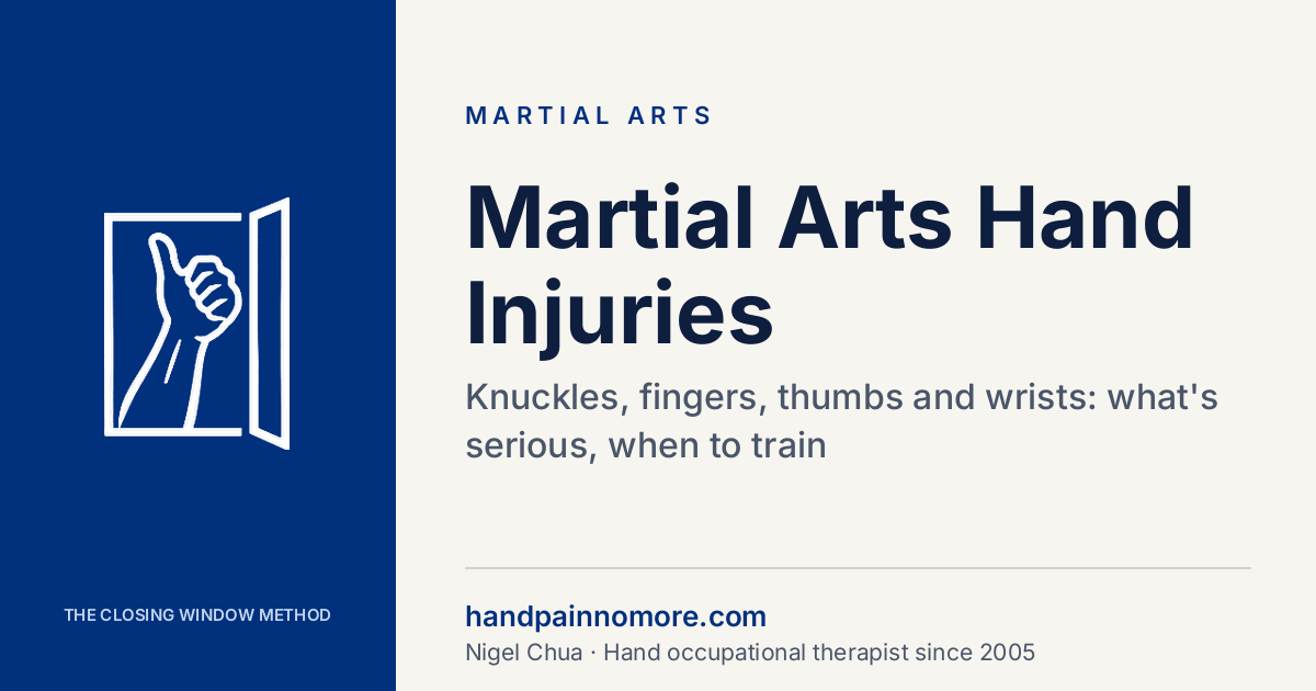 Karate and Martial Arts Hand Injuries: Knuckles, Fingers and Wrists