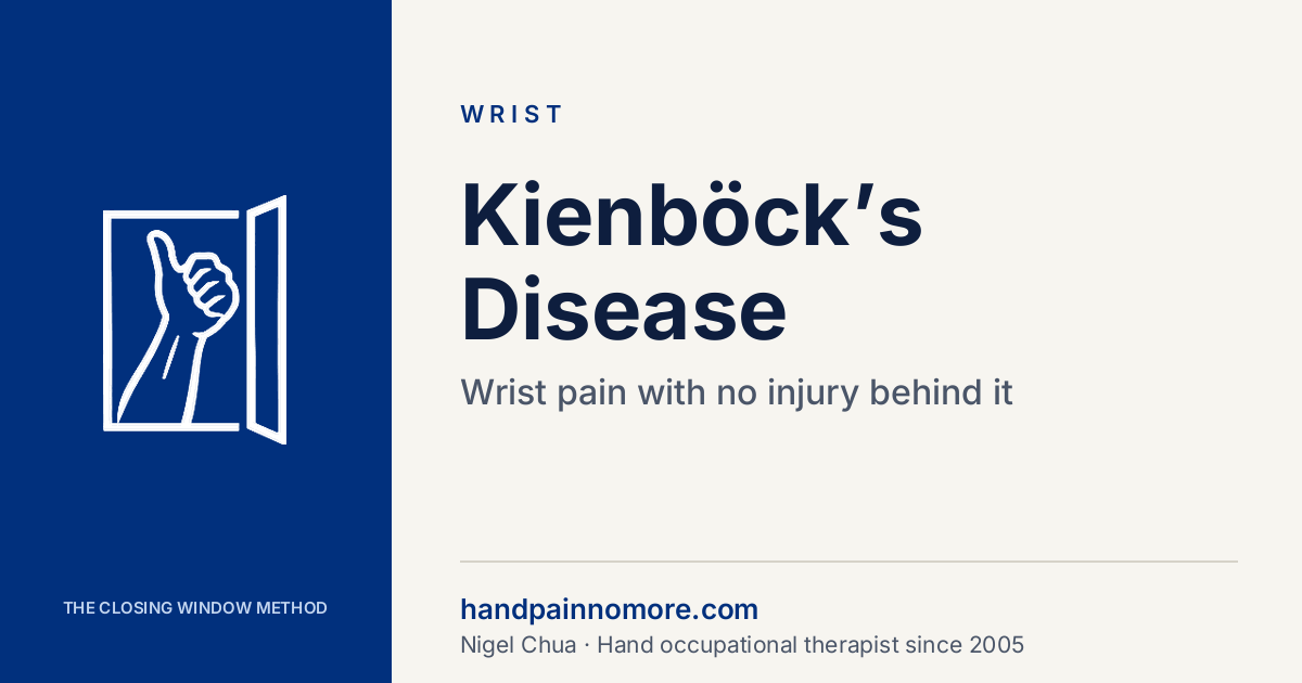 Kienböck’s Disease: Wrist Pain With No Injury Behind It