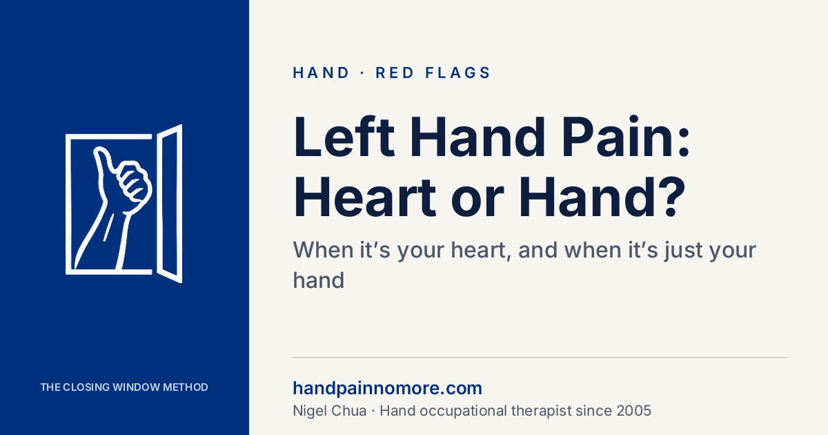 Left hand pain: heart warning signs versus a hand problem