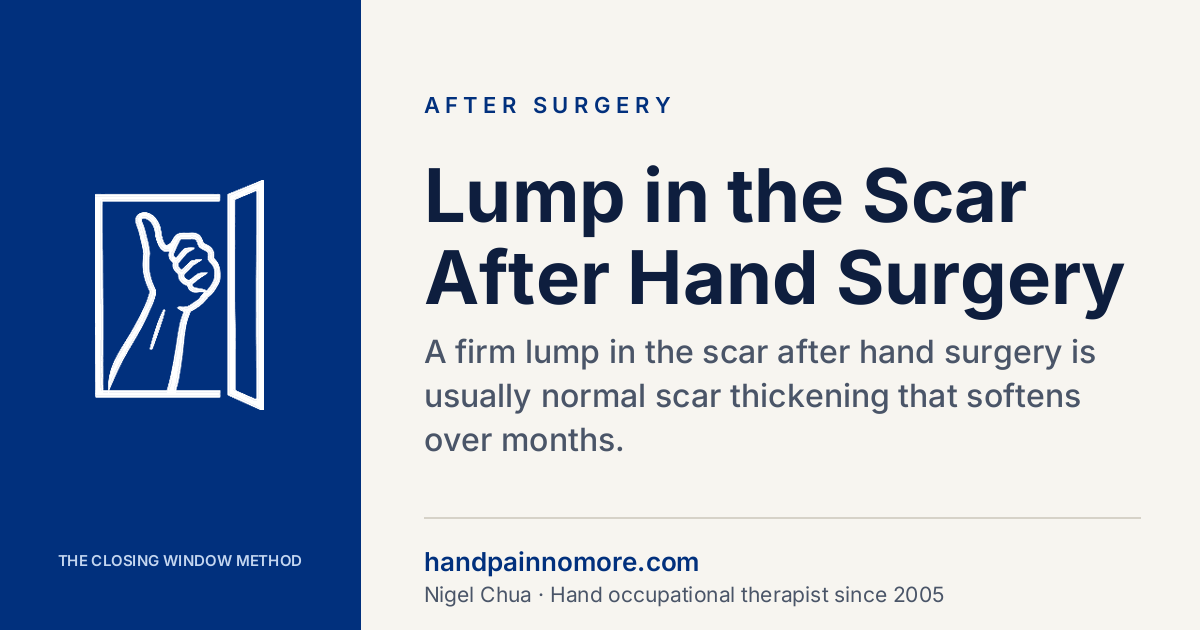 Lump in the Scar After Hand Surgery
