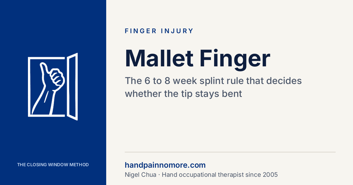 Mallet finger splint treatment and recovery timeline