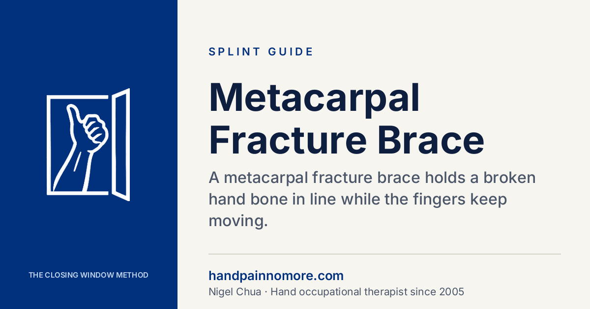 Metacarpal Fracture Brace: Fingers Moving While It Heals