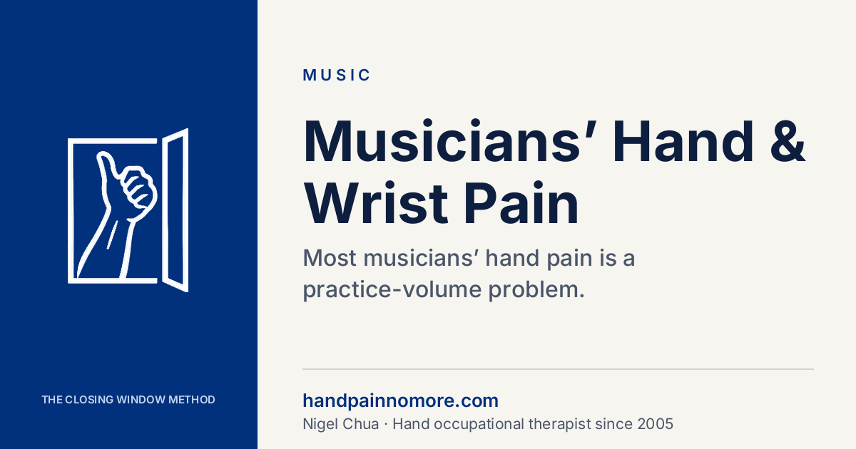 Musicians’ Hand and Wrist Pain: Causes and Fixes
