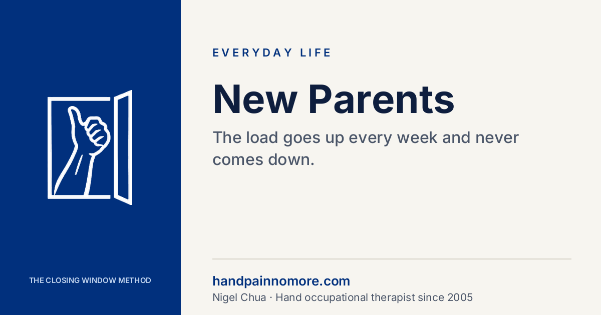 New Parents: Wrist and Thumb Pain from Carrying a Baby