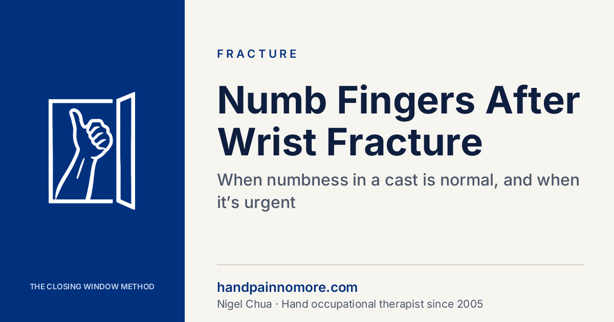 Numb Fingers After Wrist Fracture: Causes & Fixes