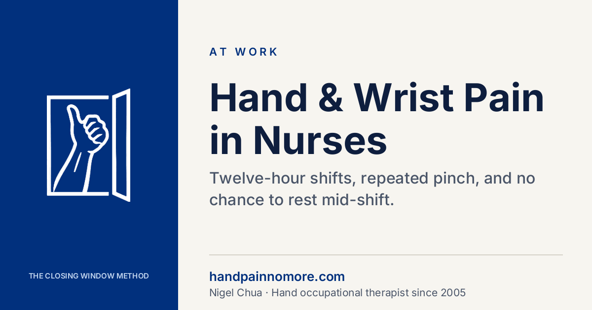 Hand & Wrist Pain in Nurses: Causes and Fixes