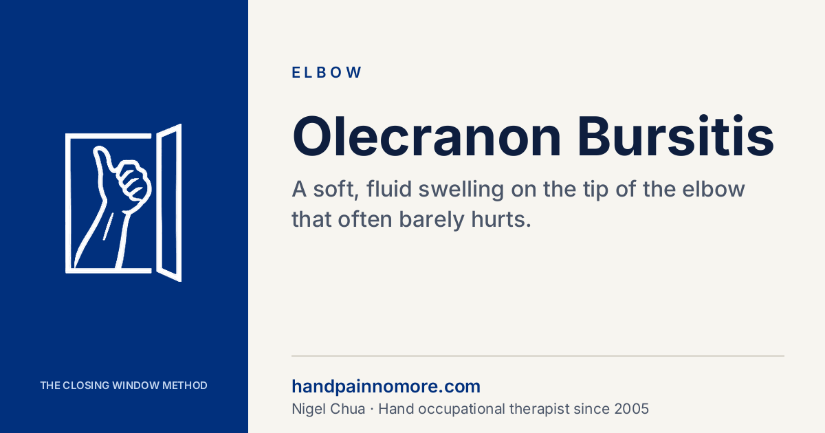 Olecranon Bursitis: Swollen Lump on the Elbow Point