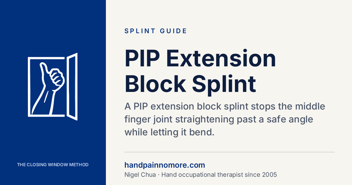 PIP Extension Block Splint for Volar Plate Injuries