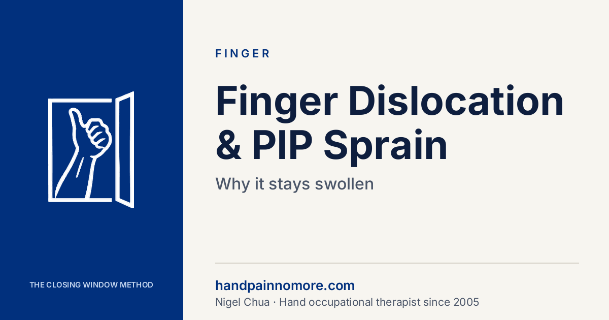 Finger Dislocation & PIP Sprain: Why It Stays Swollen