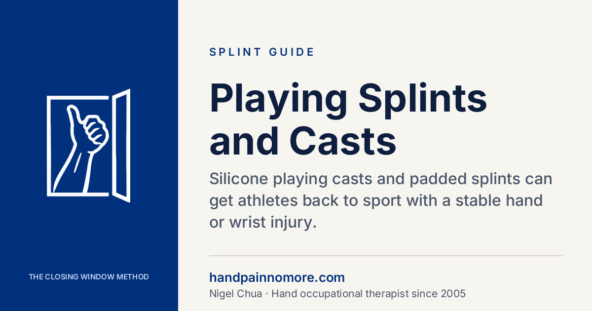 Playing Splints and Casts: Back to Sport Early