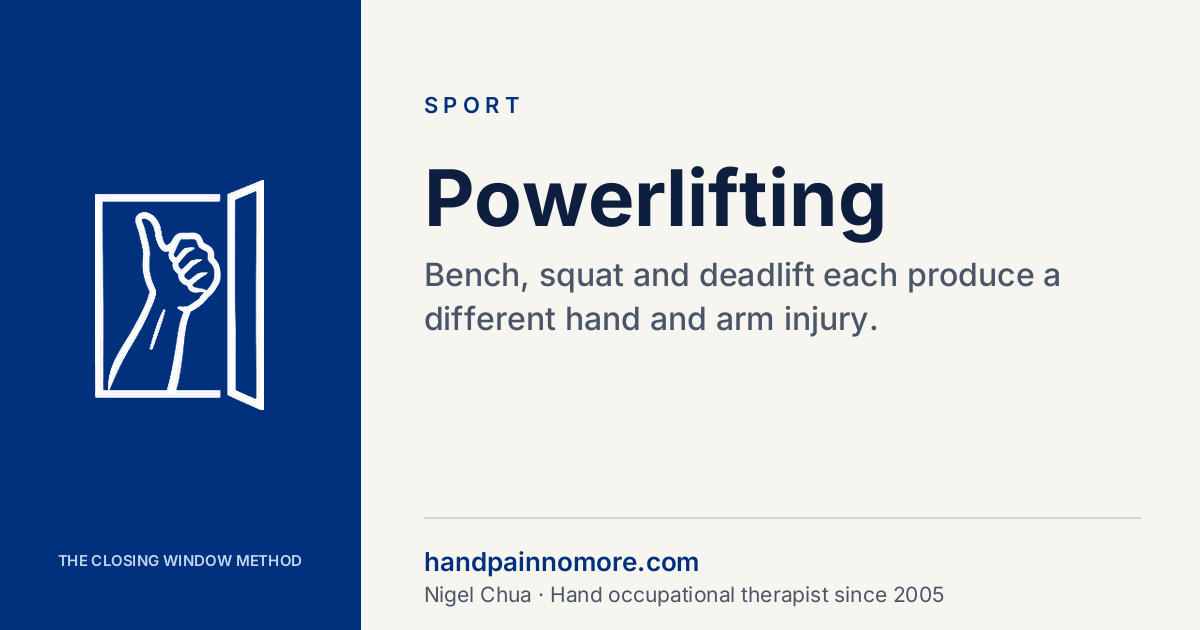 Powerlifting: Wrist, Elbow and Grip Injuries by Lift