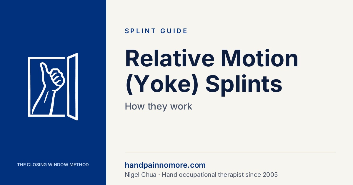 Relative Motion (Yoke) Splints: How They Work